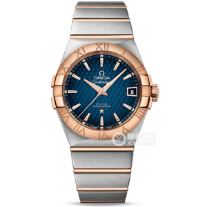 VS廠歐米茄間玫格紋藍(lán)面條釘星座38m