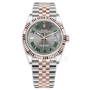 VS廠勞力士36m間玫瑰金綠蘿日志丹東3235機