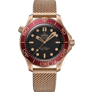 VS廠(chǎng)歐米茄復(fù)古黑面青銅金無(wú)暇海馬300米8806機(jī)42m